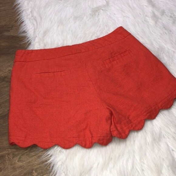 Alice Collection size 4 coral scallop hem Preppy shorts - Picture 5 of 6